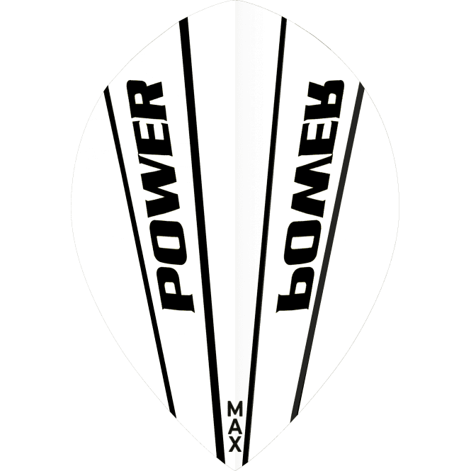 *McCoy Power Max Dart Flights - 150 Micron - Pear - Solid Clear White
