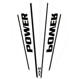 *McCoy Power Max Dart Flights - 150 Micron - Pear - Solid Clear White