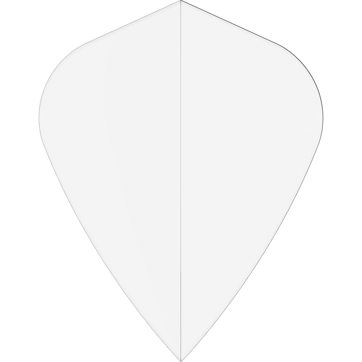 *Ruthless Poly Plain - Solid - Dart Flights - 75 Micron - Kite Clear
