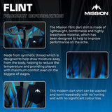 Mission Darts Flint Dart Shirt - Collarless - Lightweight - Black & Blue
