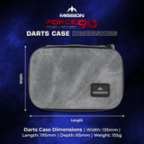 Mission Force 90 Dart Case - EVA Moulded Wallet - Limited Edition - Large - Grey Denim