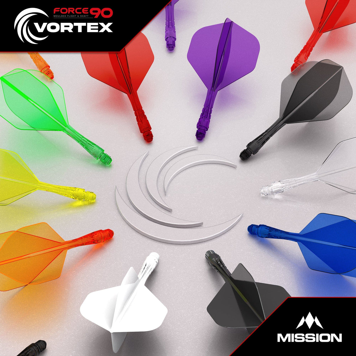 Mission Force 90 Vortex - Moulded Flight & Shaft - Kite