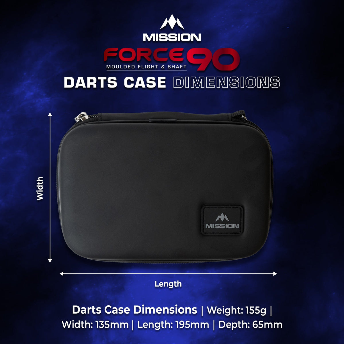 Mission Force 90 Dart Case - EVA Moulded Wallet - Large