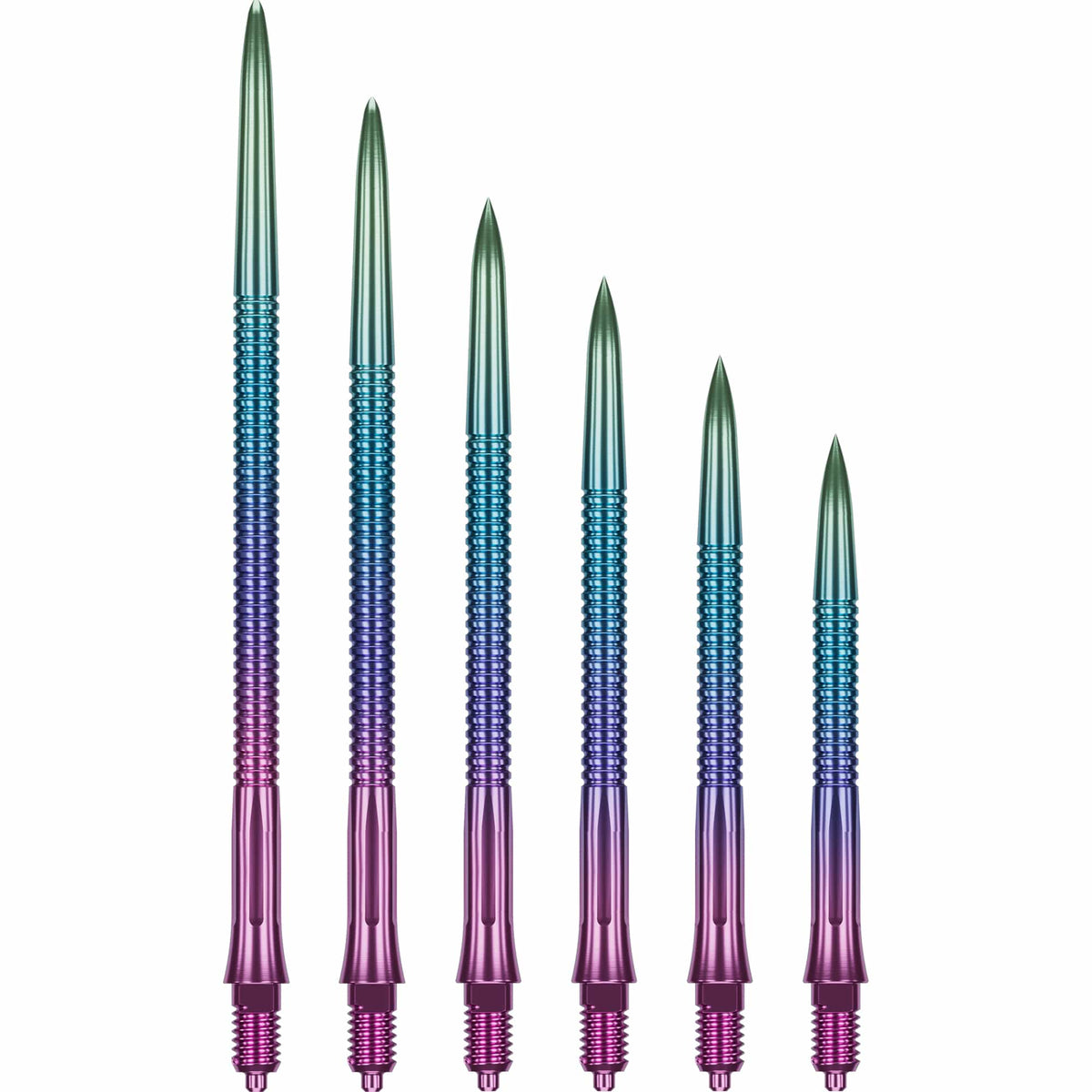CALIBURN EZ-EVO Dart Points - Grooved Rainbow / 28mm