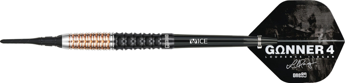 One80 Lourence Ilagan Darts - Soft Tip - 90% Tungsten - Rose Gold - 20.5g
