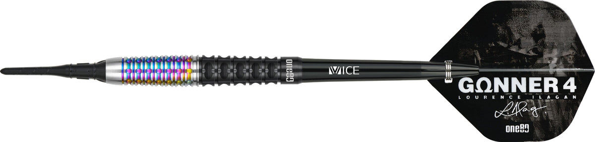 One80 Lourence Ilagan Darts - Soft Tip - 90% Tungsten - Rainbow - 22g