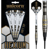 Unicorn Hexium Darts - Soft Tip - 90% Tungsten - Style 1 22g