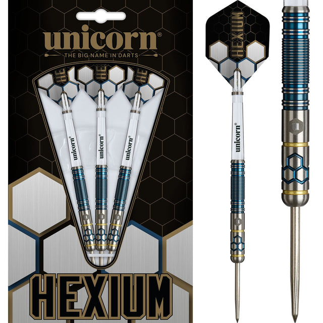 Unicorn Hexium Darts - Steel Tip - 90% Tungsten - Style 2