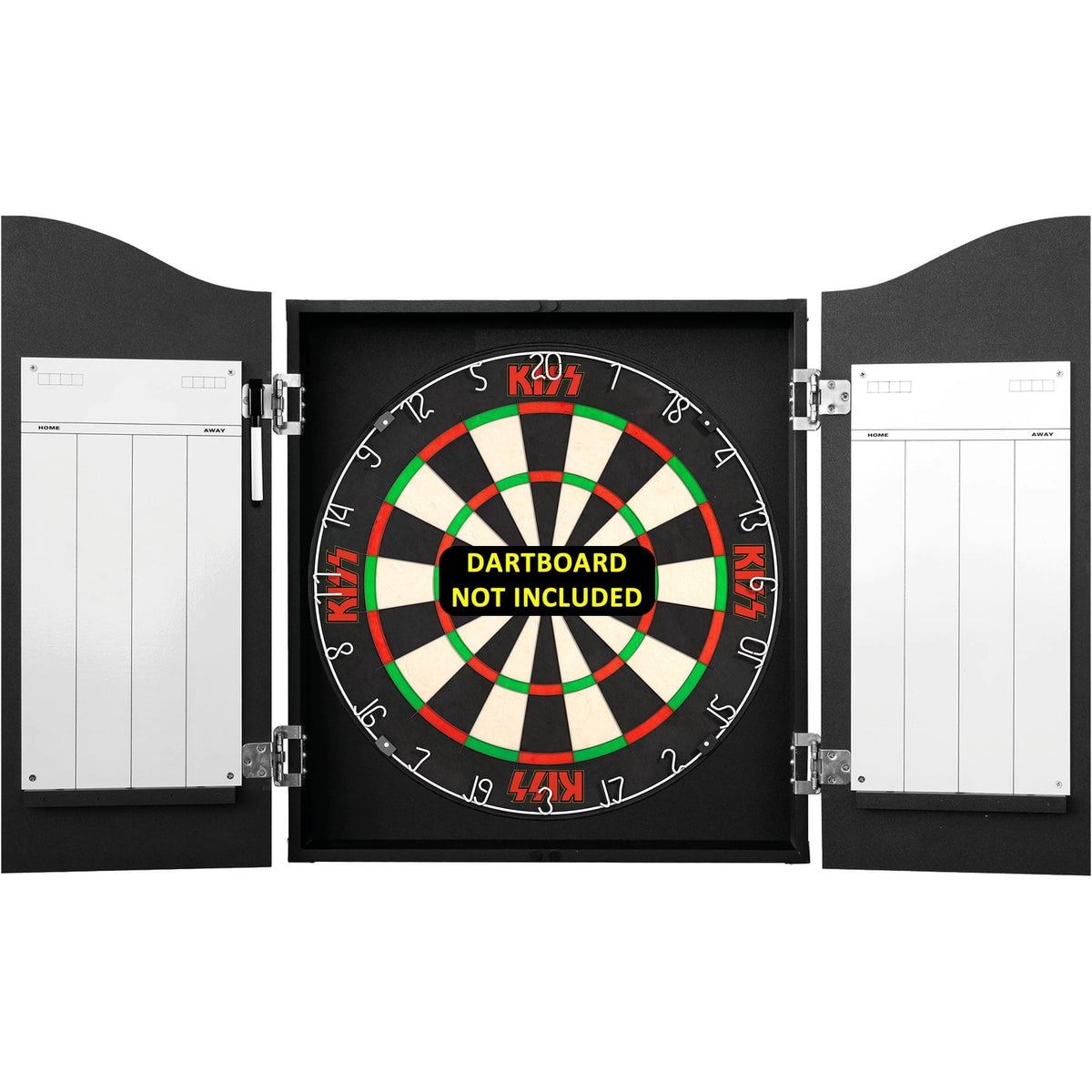 Kiss Dartboard Cabinet - Official Licensed - C6 - Premium Black - Alive in 77