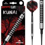 Mission Kunai Darts - Soft Tip - 95% Tungsten - Black PVD - 19g