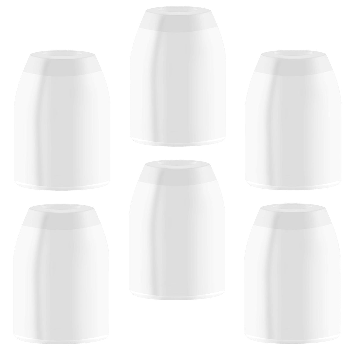 L-Style - Standard Champagne Rings - Pack 6 White