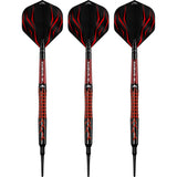Mission Lava Darts - Soft Tip - 95% Tungsten - Black & Red Electro
