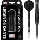 Legend Darts - Steel Tip - Revolution Series - B19 - Black - Ring & Milled Cut