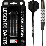 Legend Darts - Steel Tip - Revolution Series - B21 - Black -Torpedo Ring & Milled Cut