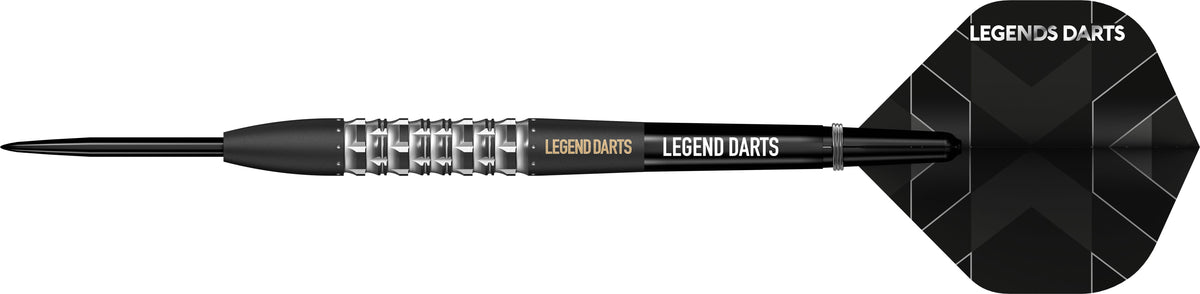 Legend Darts - Steel Tip - Revolution Series - B21 - Black -Torpedo Ring & Milled Cut