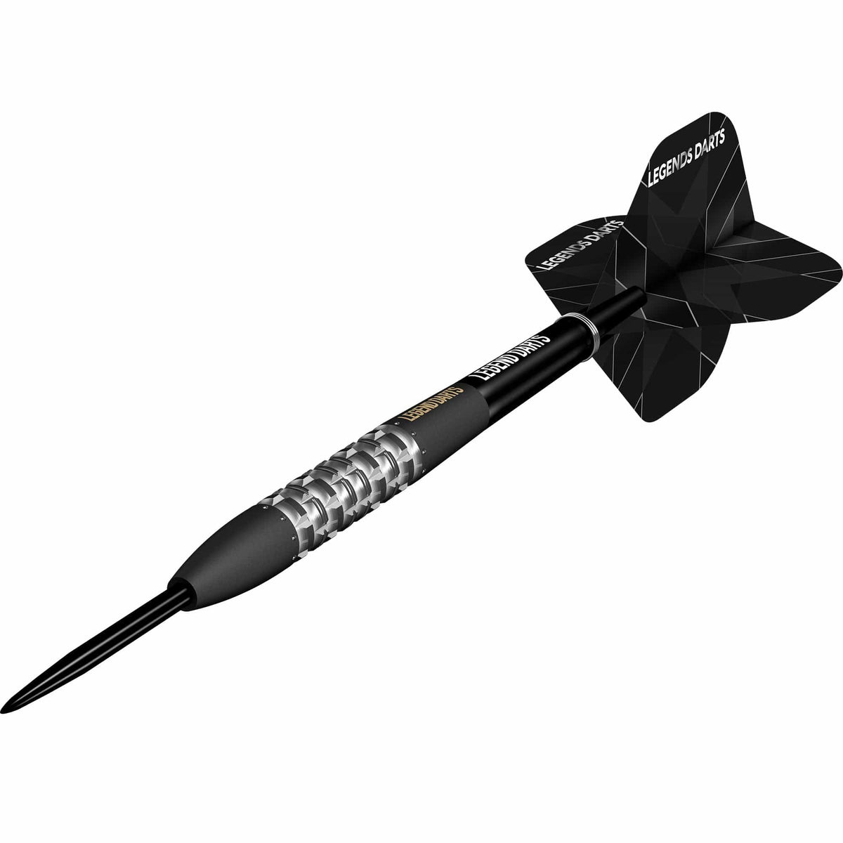 Legend Darts - Steel Tip - Revolution Series - B21 - Black -Torpedo Ring & Milled Cut