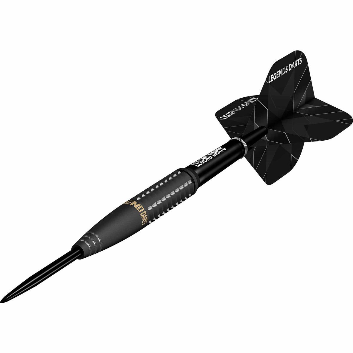 Legend Darts - Steel Tip - Revolution Series - B22 - Black - Shark Ring & Milled Cut