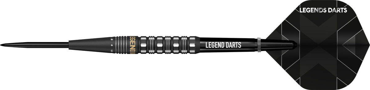 Legend Darts - Steel Tip - Revolution Series-  B23 - Black - Front Taper Ring & Milled Cut