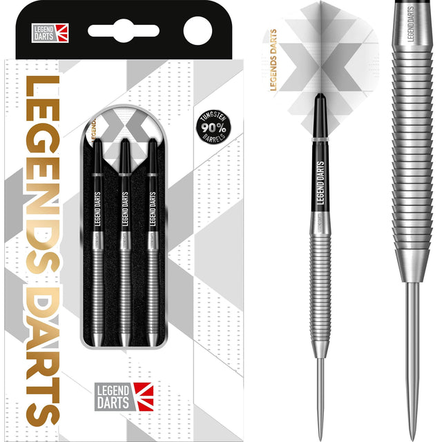 Legend Darts - Steel Tip - 90% Tungsten - Pro Series - V15 - Razor Grip 22g