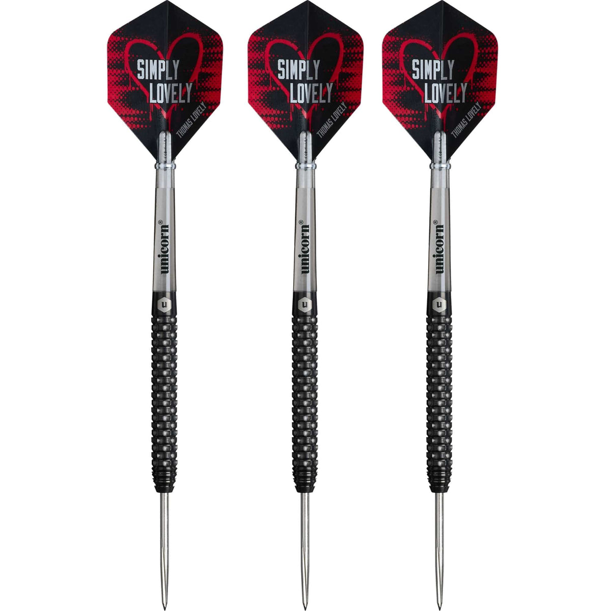 Unicorn Contender Darts - Steel Tip - 90% Tungsten - Thomas Lovely 23g