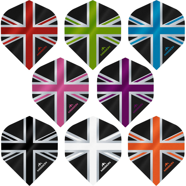 *Mission Alliance Union Jack Dart Flights - No2 - Std - Black