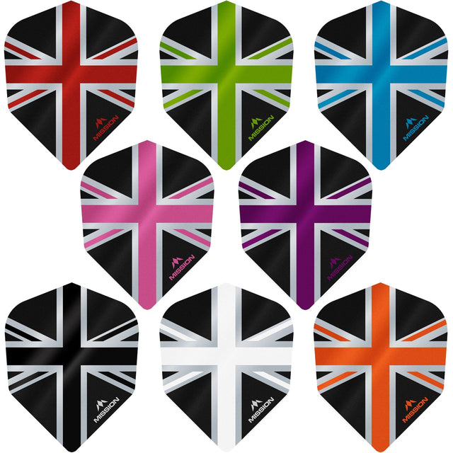 *Mission Alliance Union Jack Dart Flights - No6 - Std - Black