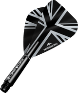 Mission Alliance Black Kite Dart Flights Combo With Griplock Shafts Black / Short