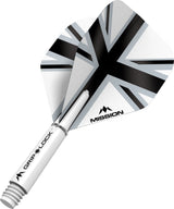 Mission Alliance White Dart Flights Combo With Griplock Shafts Black / Short