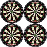 Mission Samurai II Dartboard - Ultra Thin Wire - Professional Board - Pack of 4