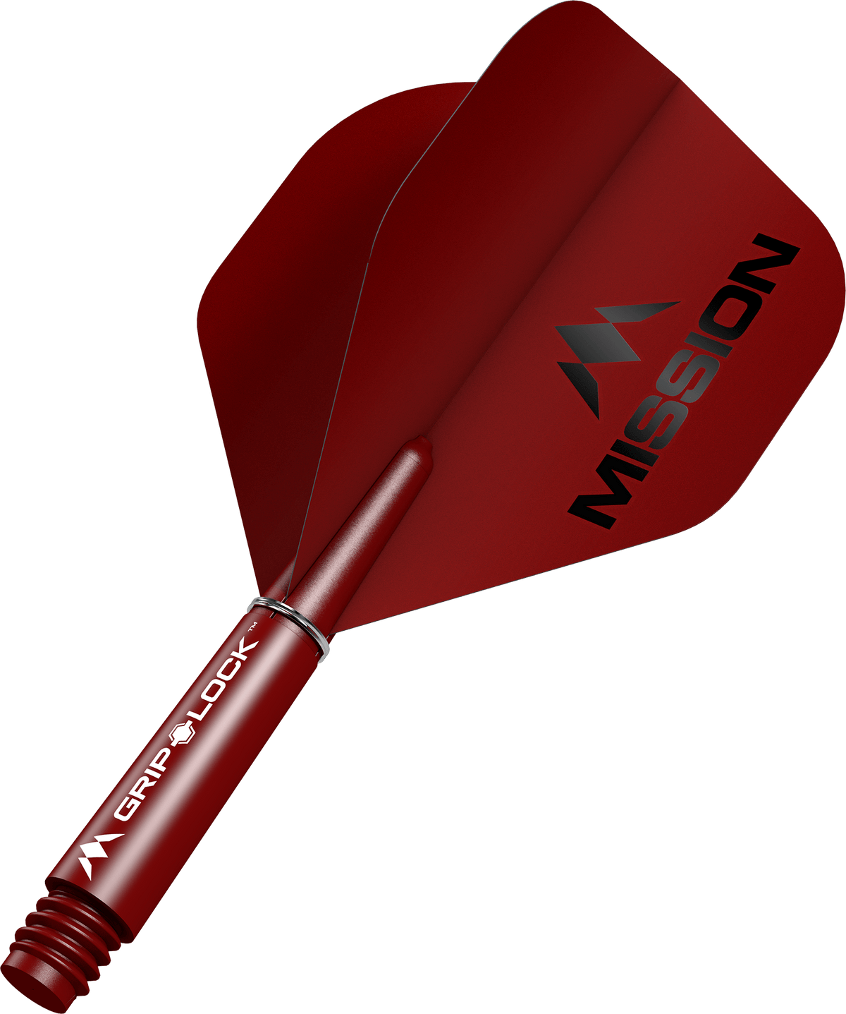 Mission Logo Matt Dart Flights Combo With Griplock Shafts Red / Short