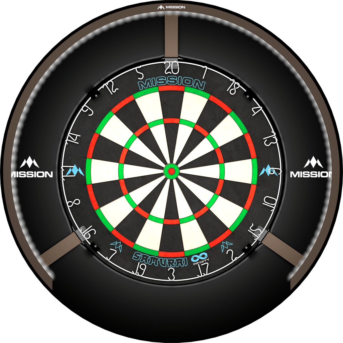 Mission Torus 270 Dartboard Lighting - Bright White Light Bronze