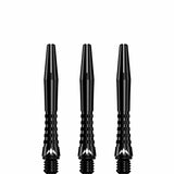 Mission Atom13 Aluminium Shafts - Anodised Metal Stems - Black