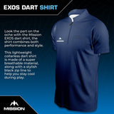Mission Darts - EXOS Cool - Dart Shirt - Navy Blue