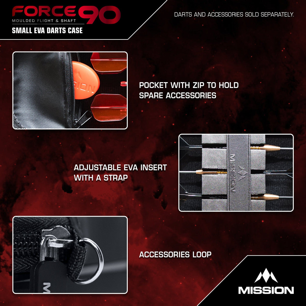 Mission Force 90 Dart Case - EVA Moulded Wallet - Slim