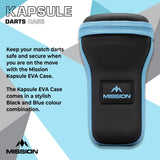 Mission Kapsule Darts Case - EVA Drop-in Case - Black & Blue