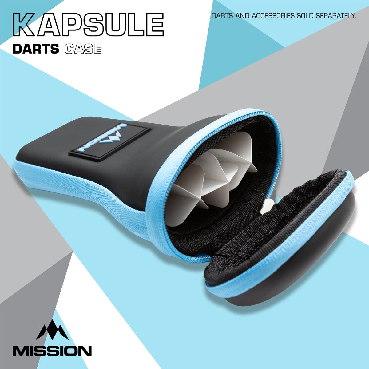Mission Kapsule Darts Case - EVA Drop-in Case - Black & Blue