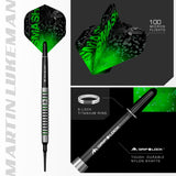 Mission Martin Lukeman Darts - Soft Tip - Black & Green - 20g 20g