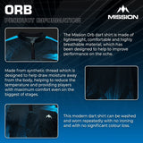 Mission Darts Orb Dart Shirt - Collarless - Lightweight - Black & Blue