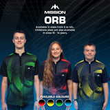 Mission Darts Orb Dart Shirt - Collarless - Lightweight - Black & Blue