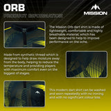 Mission Darts Orb Dart Shirt - Collarless - Lightweight - Black & Yellow