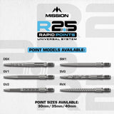 Mission R2.5 Rapid Dart Points - Steel Tip - DSX
