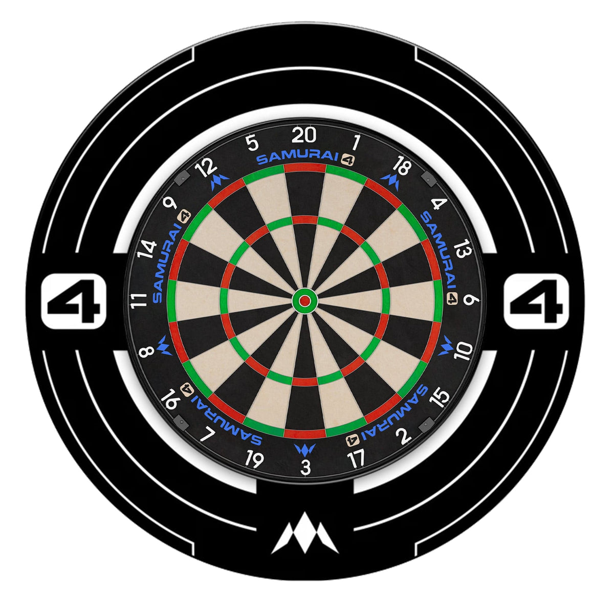 Mission Samurai 4 Dartboard Set - Dart Board & Surround Samurai 4 White / Samurai 4 White
