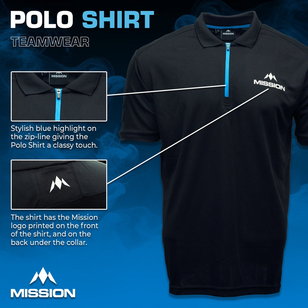Mission Teamwear - Polo Shirt - Black - Adult