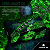 Mission Moldavite Darts - Steel Tip - 95% Tungsten - Black & Green