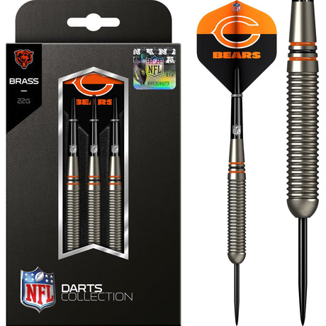 NFL - Steel Tip Brass Darts - Official Licensed - Chicago Bears - 22g