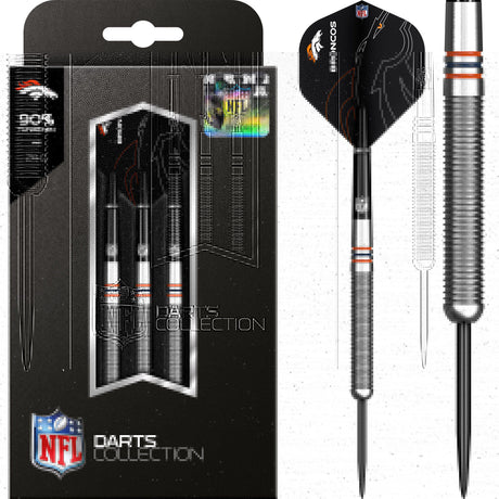 NFL - Steel Tip Tungsten Darts - Official Licensed - Denver Broncos - 24g