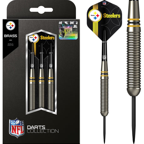NFL - Steel Tip Brass Darts - Official Licensed - Pittsburgh Steelers - 22g