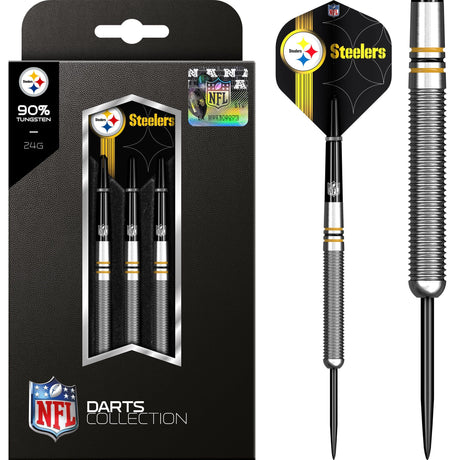 NFL - Steel Tip Tungsten Darts - Official Licensed - Pittsburgh Steelers - 24g