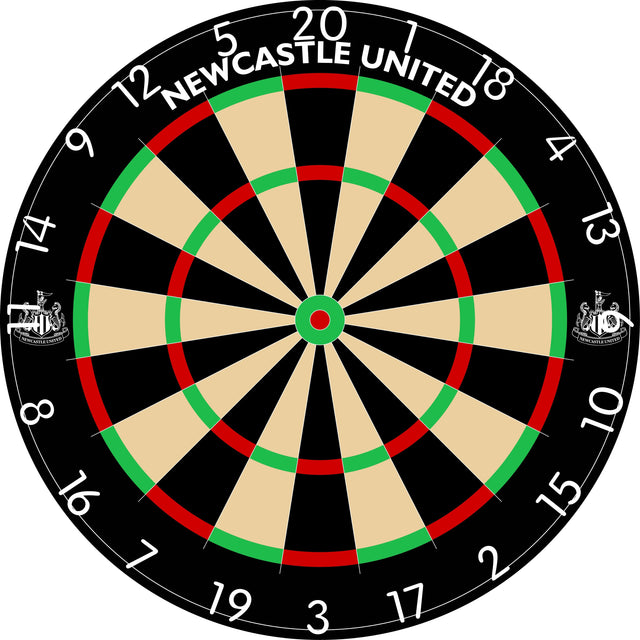 Newcastle United FC - Official Licensed - Professional Dartboard - Crest and Wordmark