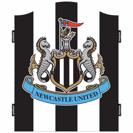 Newcastle United FC - Official Licensed - Dartboard Cabinet - C2 - Stripes & Crest